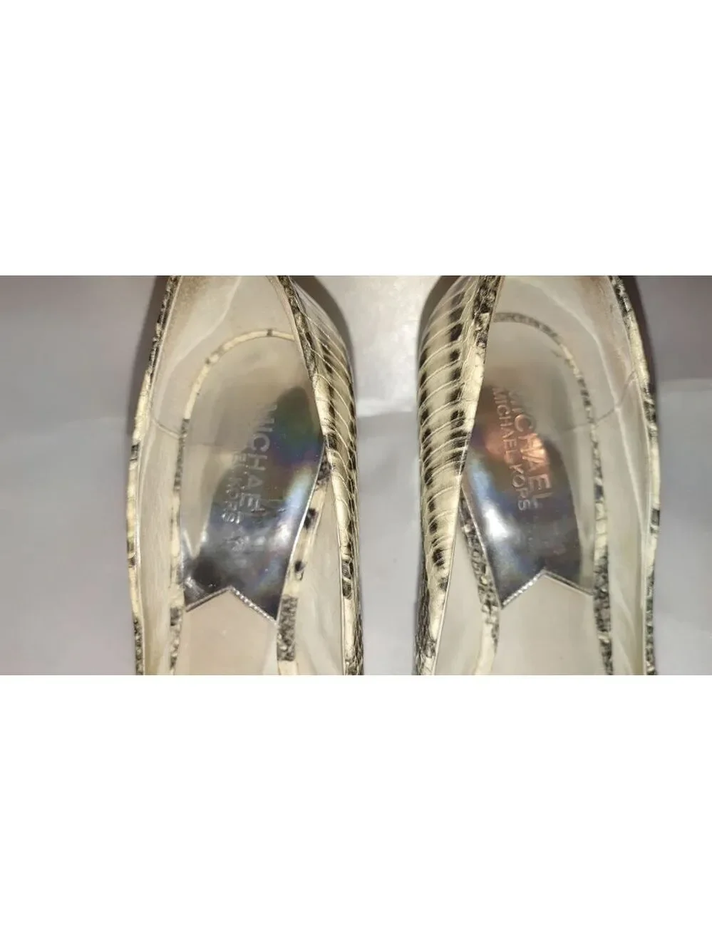 Michael Kors Cairo Snakeskin Heels Size 10M